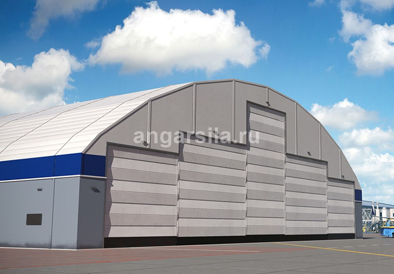 Утепленный каркасный ангар